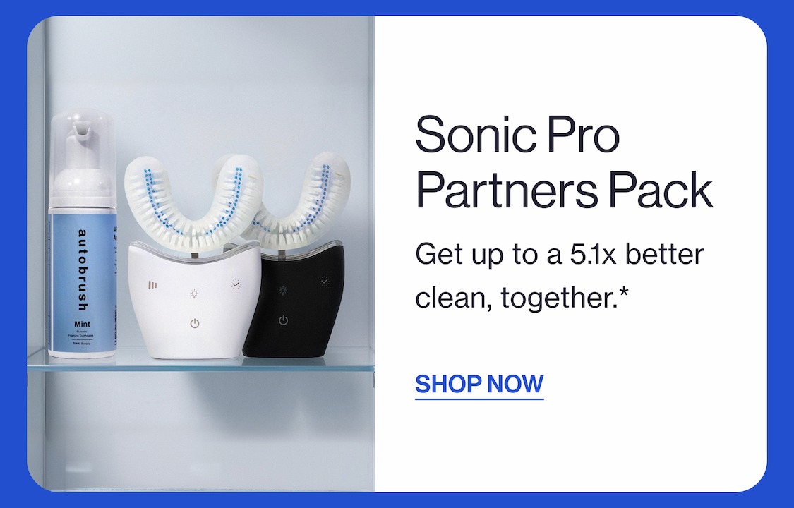 Sonic Pro Partners Pack Get up to a 5.1x better clean, together.* SHOP NOW