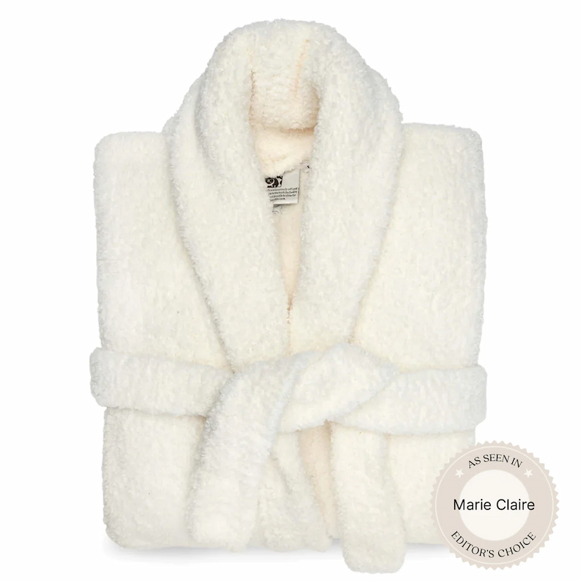 Signature Shawl Collar Robe in Creme