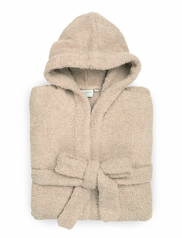 Signature Hooded Robe in Wheat