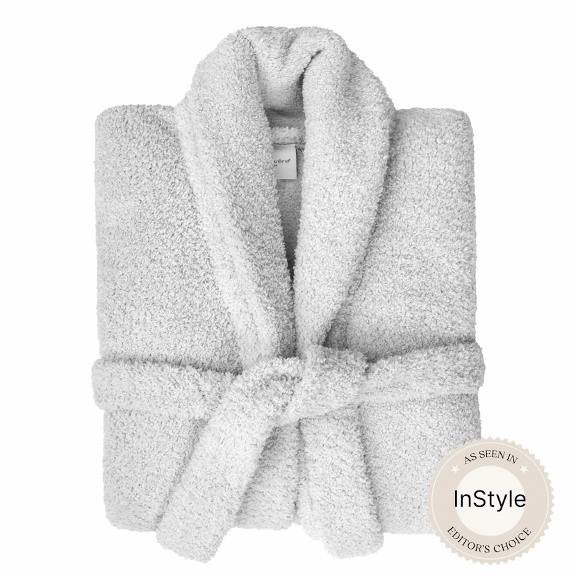 Signature Shawl Collar Robe in Soapstone