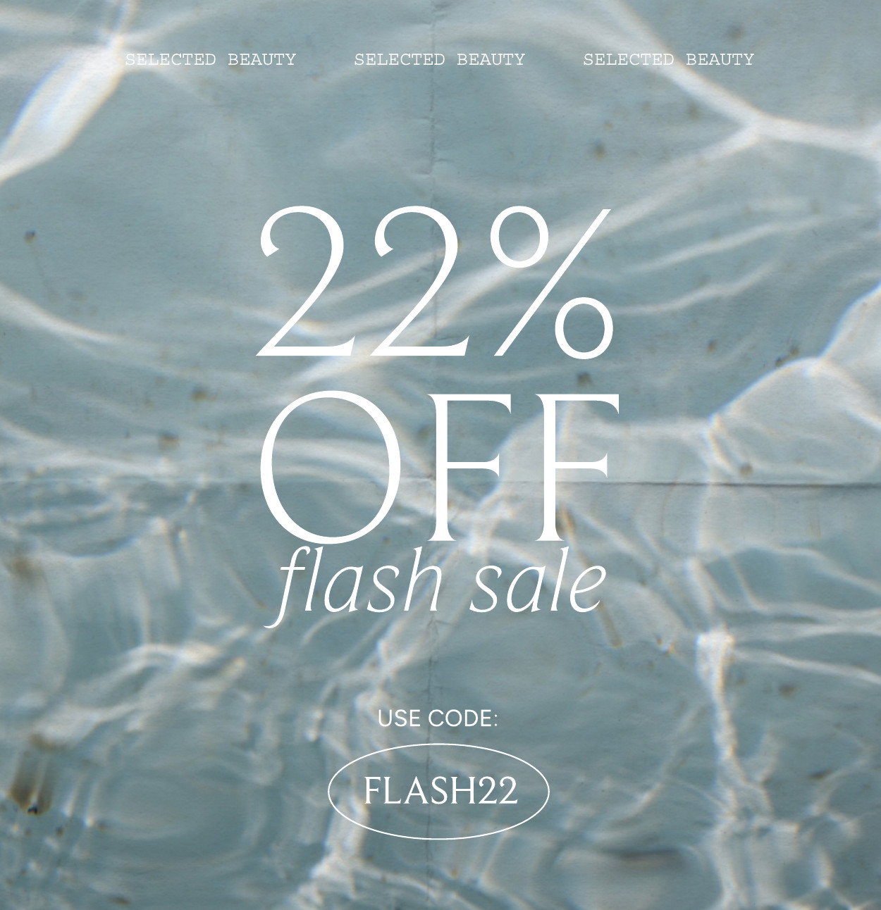 20 PERCENT OFF SELECTED CODE FLASH