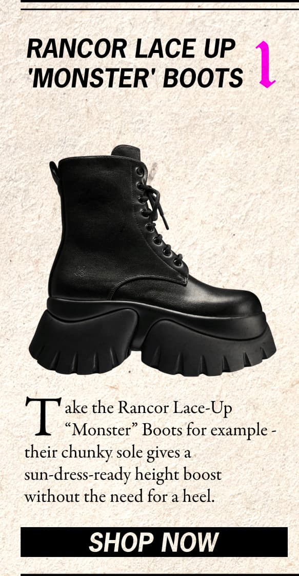 Rancor Lace up 'Monster' Boots