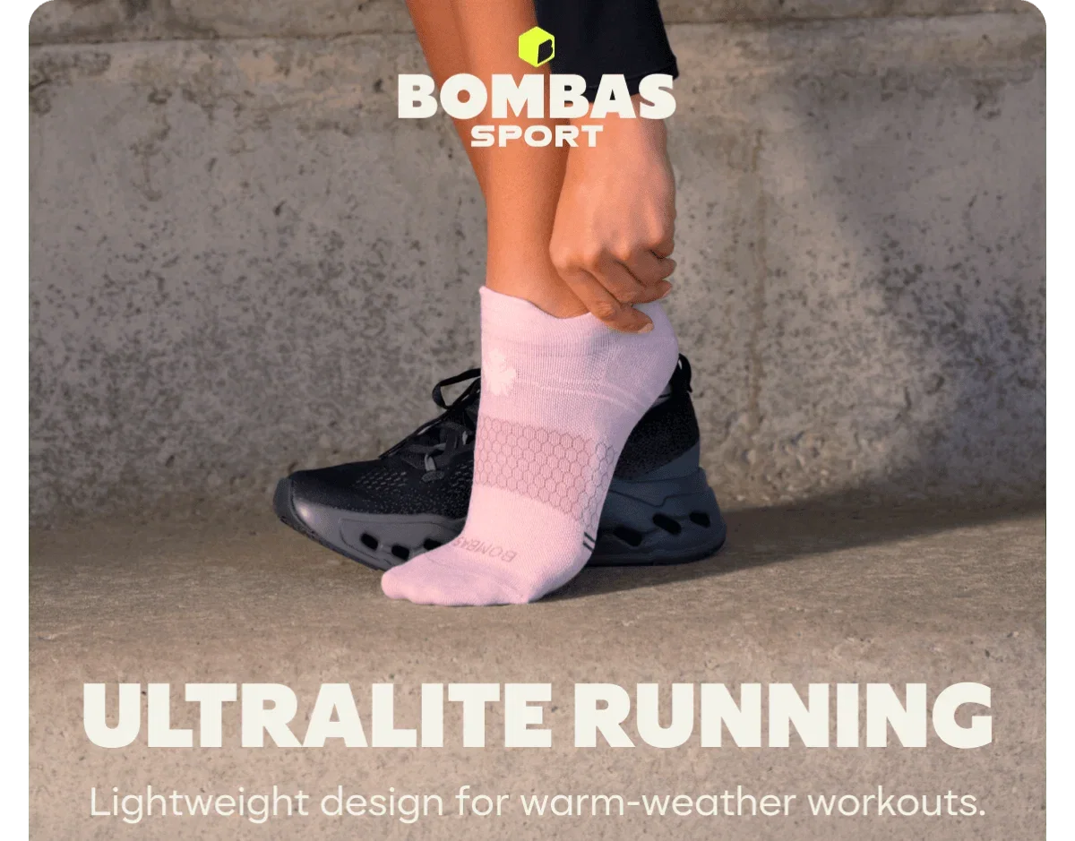 BOMBAS SPORT. ULTRALITE RUNNING. Lightweight design for warm-weather workouts.