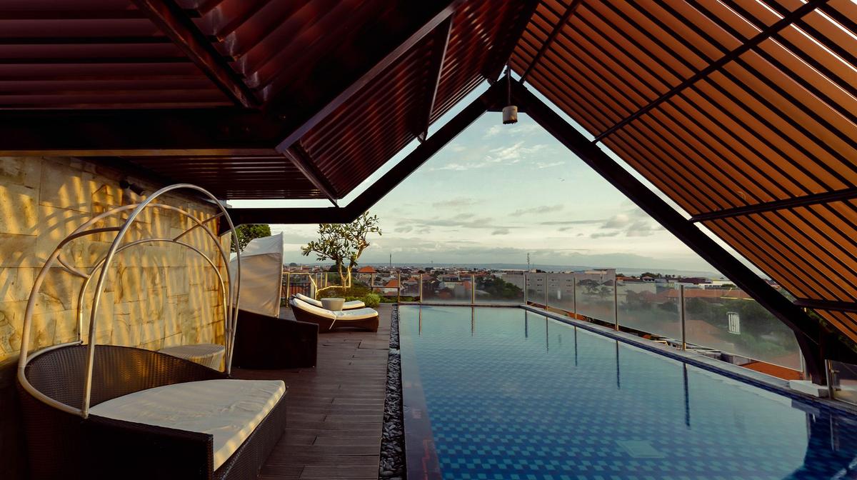 Modern Seminyak Escape near Legian Beach with Daily Breakfast & Daily Two-Hour Free-Flow Cocktails