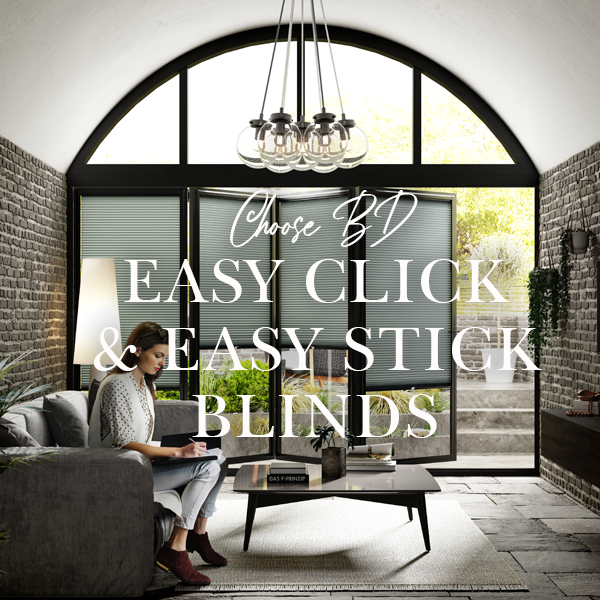 Easy Click and Easy Stick No Drill blinds