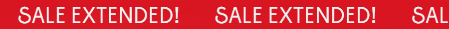 sale extended!
