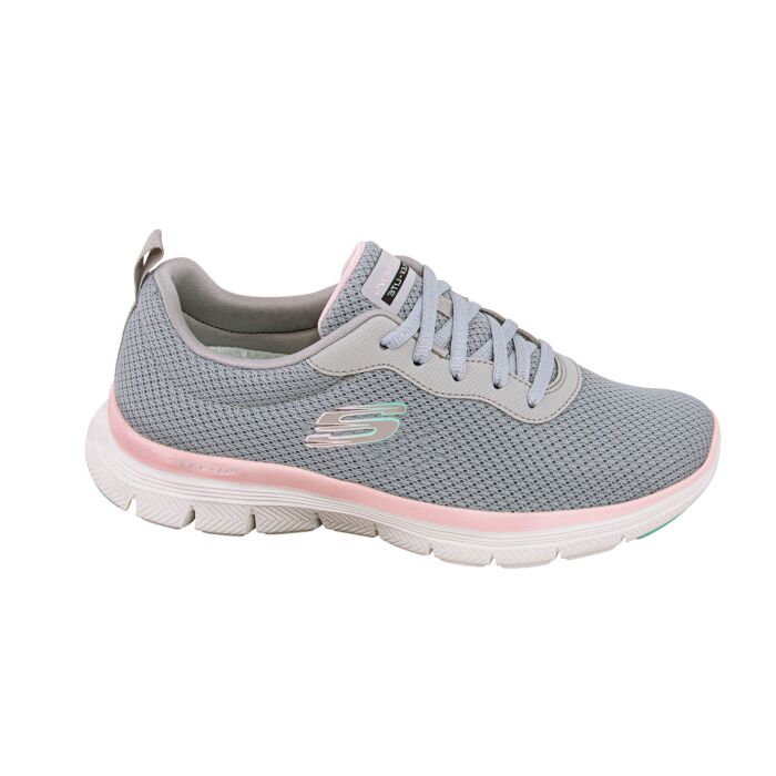 Skechers Damenschnürschuhe «Flex Appeal 4.0», ultraleicht grau