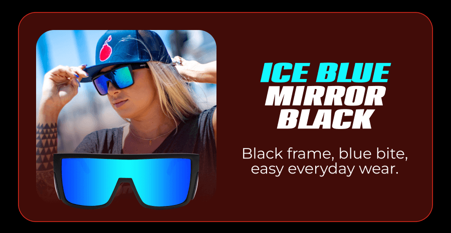 Ice Blue Mirror Black