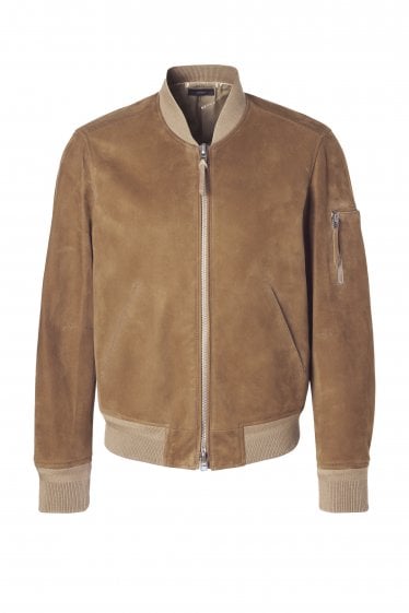 Light Suede Bomber Beige