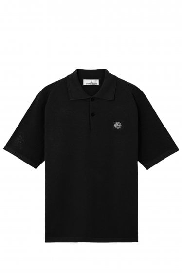 S00B5 Knitted Polo Black