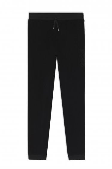 Velour Cuffed Joggers Black