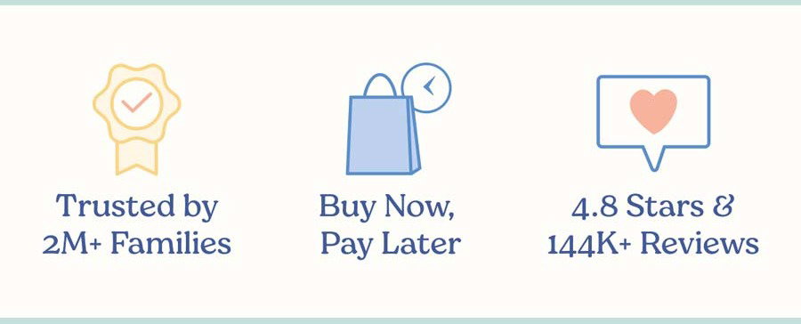 Trusted by 2M+ Families | Buy Now, Pay Later Options | 4.8 Stars & 144K+ Reviews