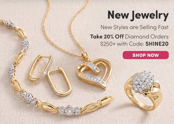 20% Off Diamond Jewelry Orders $250+ with Code: SHINE20 | New Styles are Selling Fast
