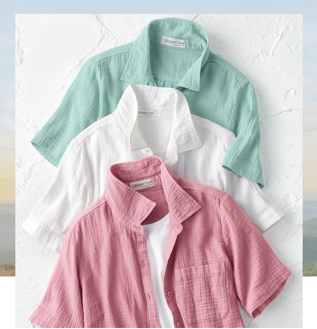 Summer Breeze Gauze Camp Shirts