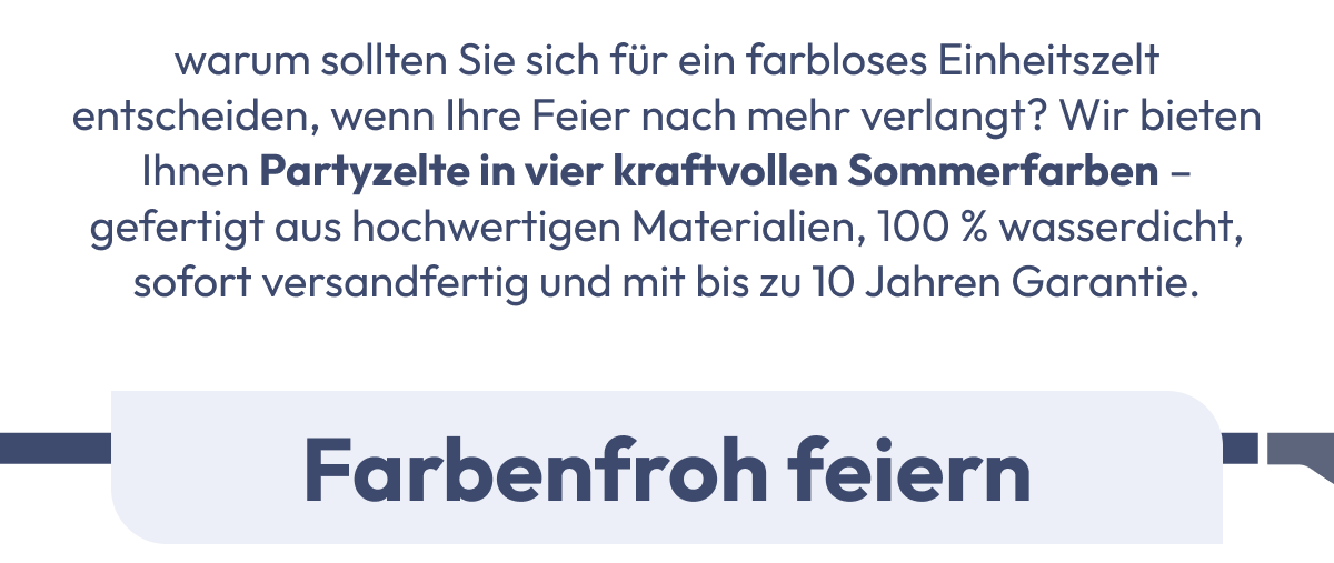 warum sollten Sie sich für ein farbloses Einheitszelt entscheiden, wenn Ihre Feier nach mehr verlan…