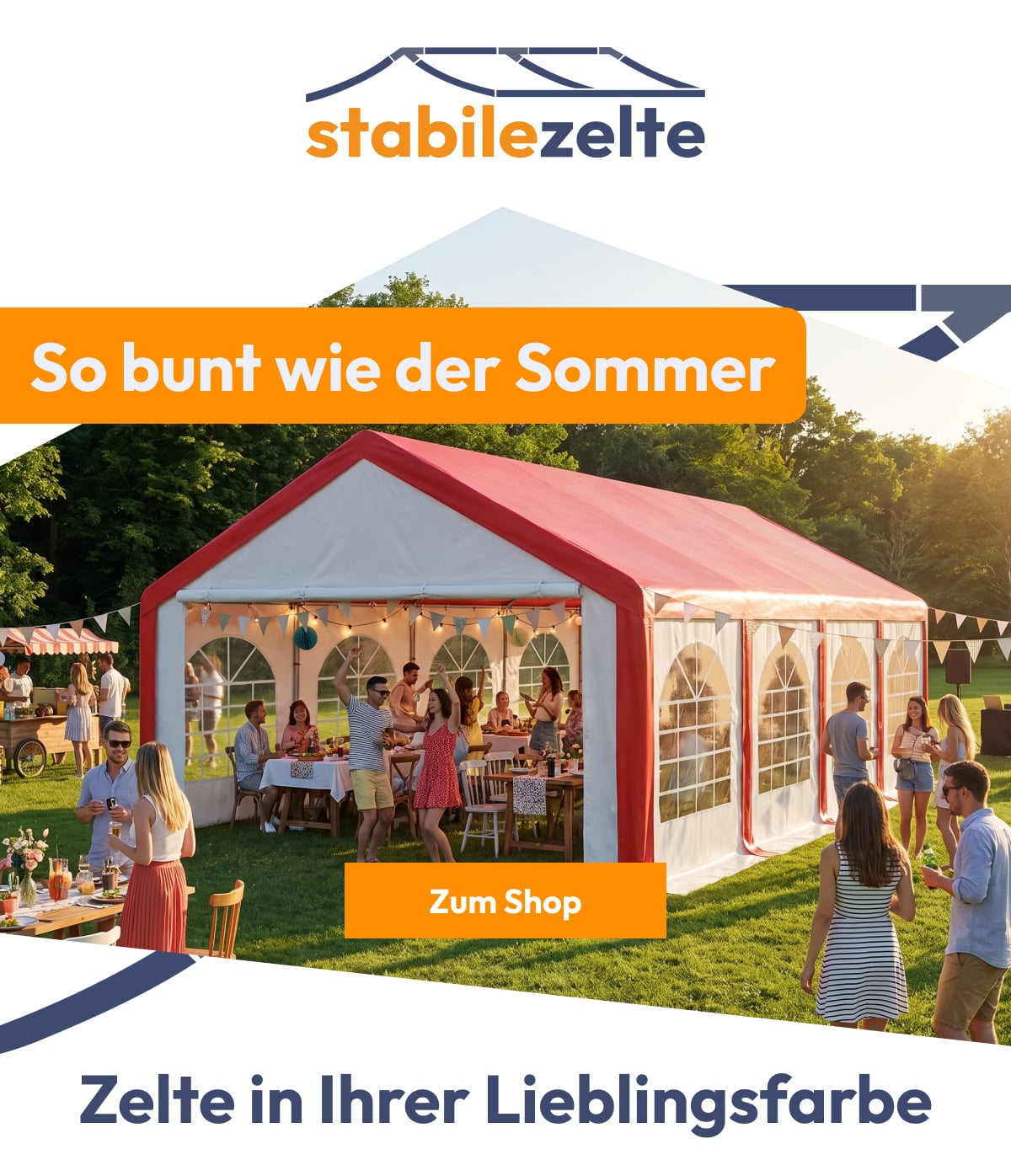 Zelte in Ihrer Lieblingsfarbe | So bunt wie der Sommer | Zum Shop