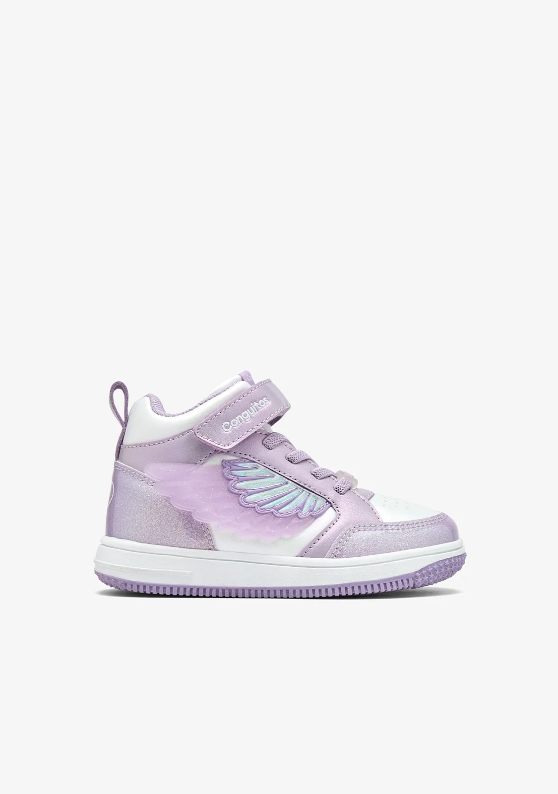 Image of High Cut Sneakers With Lights Lavender