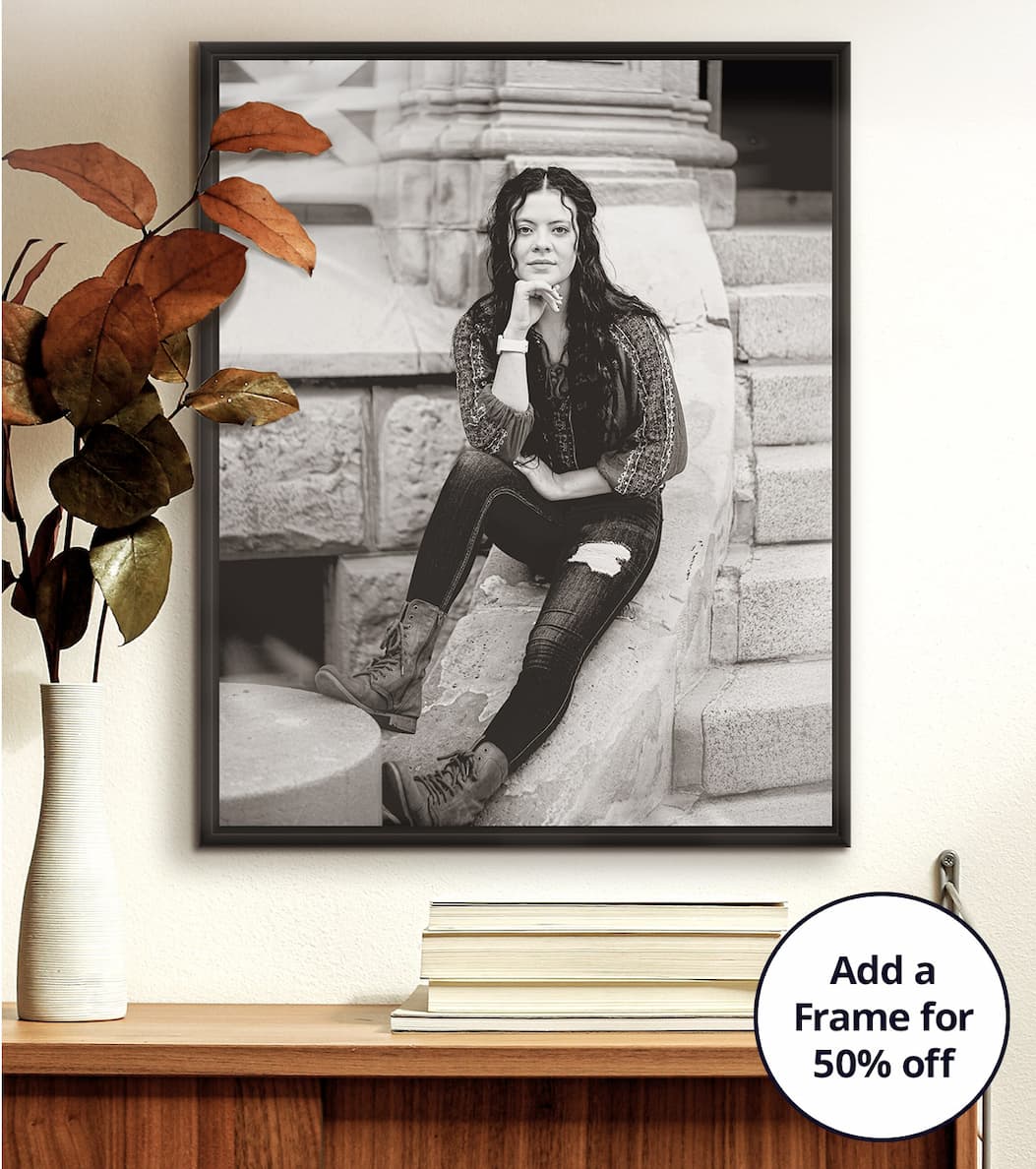 Add a frame for 50% off!