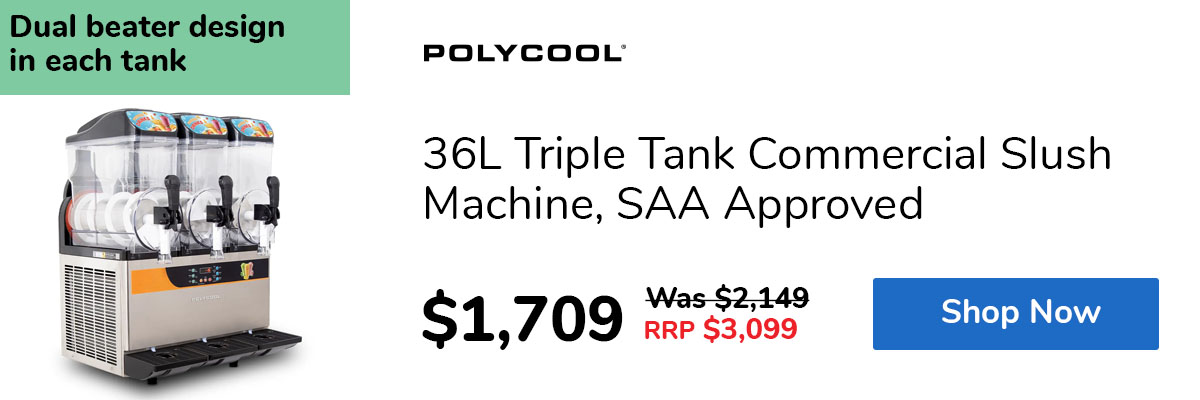 36L Triple Tank Commercial Slush Machine, SAA Approved