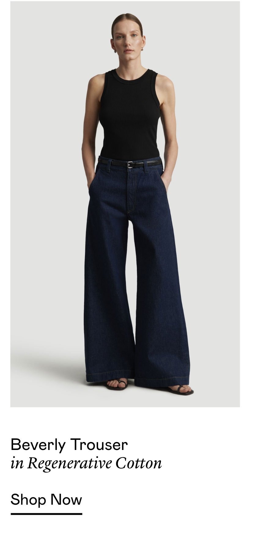 Beverly Trouser in Regenerative Cotton