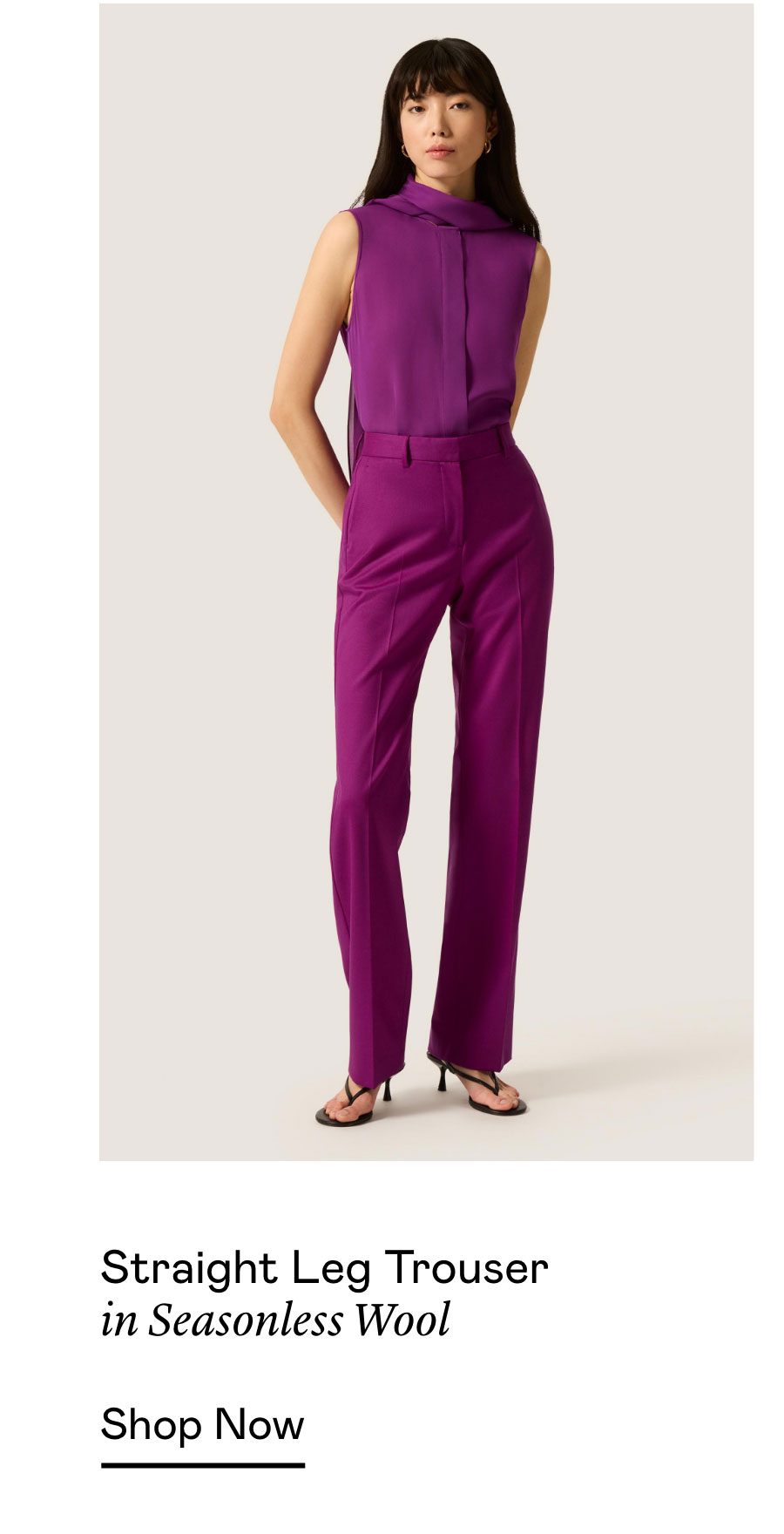 Straight Leg Trouser in Seasonless Wool