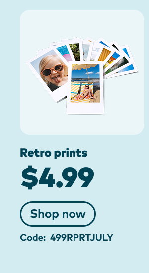 $4.99 retro prints. Code: 499RPRTJULY. Ends: 7/26, see site for details. Shop now.