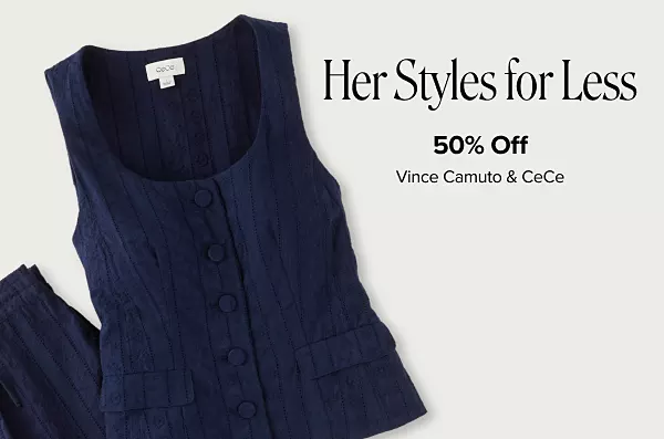 Her styles for less. 50% off Vince Camuto and CeCe. Shop now. A matching blue sleeveless shirt and shorts.
