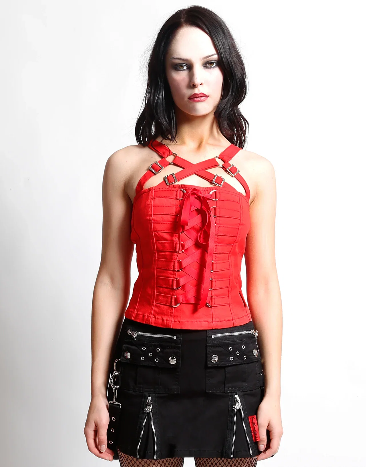 Image of LACED UP CORSET RED