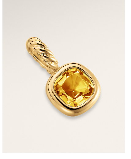 Mini Cushion Cut Amulet18K Yellow Gold with Citrine, 5.5mm