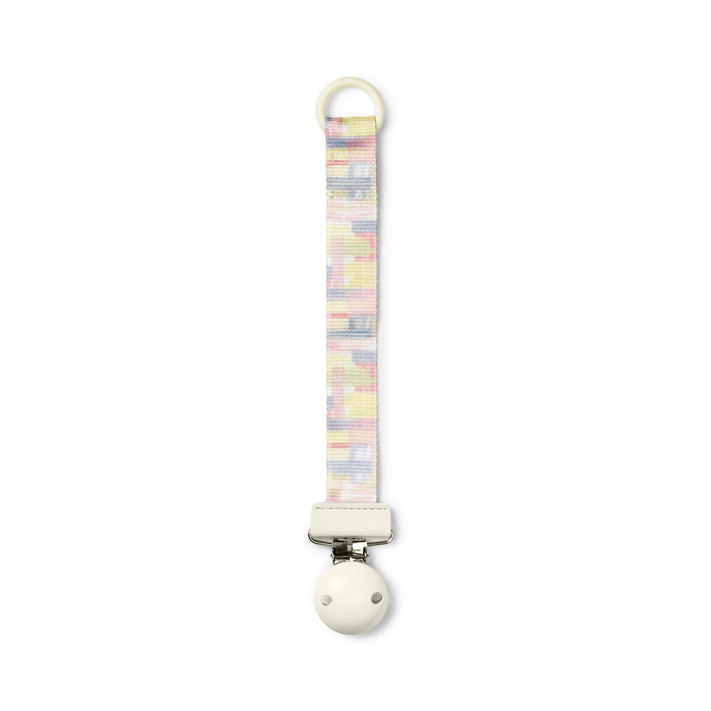 Image of Pacifier Clip Wood - Pastel Braids