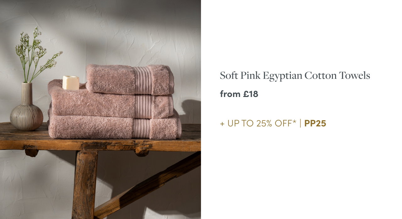 Soft Pink Egyptian Cotton Towels