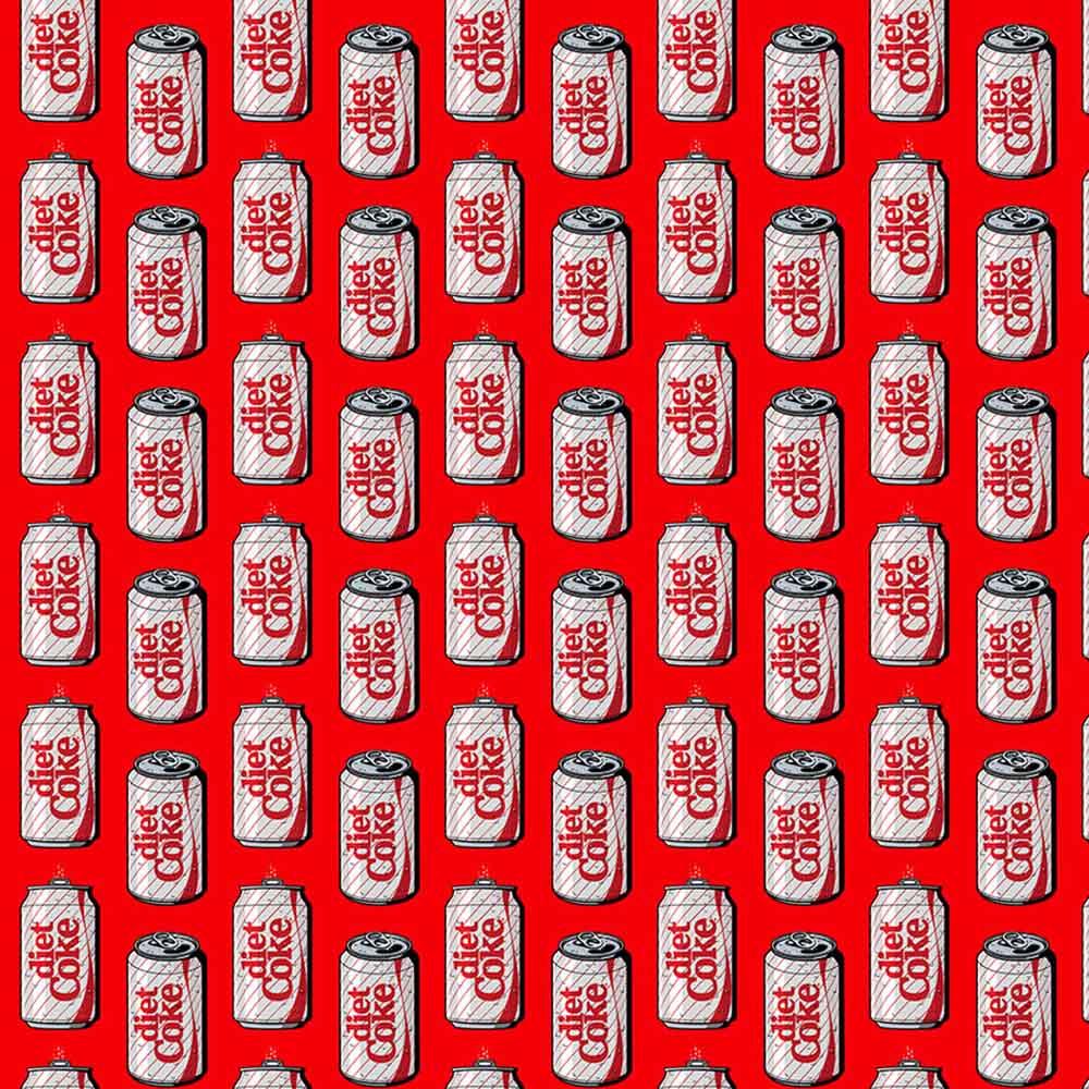 Image of Northcott Fabrics - Coca-Cola Core - Diet Coke Cans - Red - Yardage