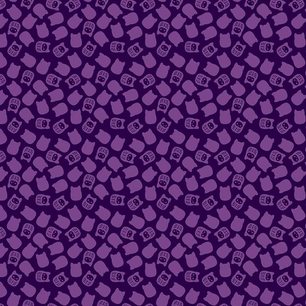 Image of Northcott Fabrics - Boo Squad - Original Squishmallows - Skeleton Squish Toss - Purple - Yardage