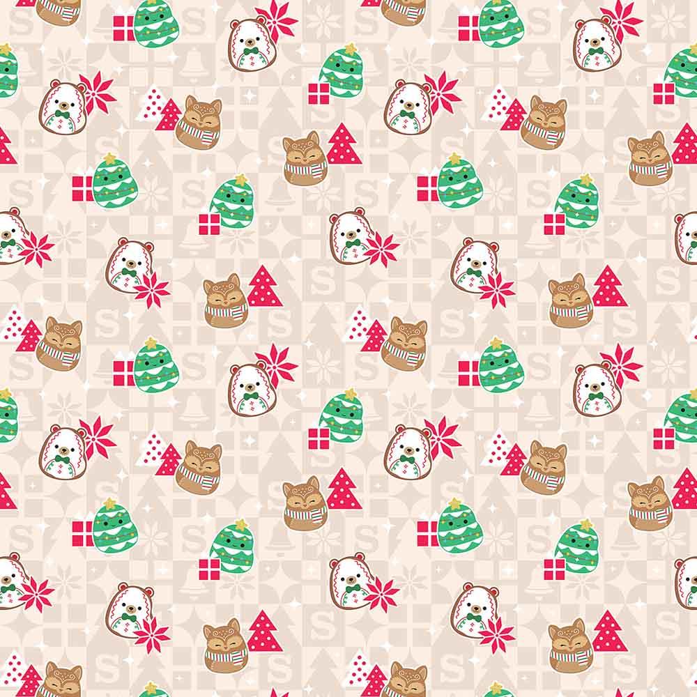 Image of Northcott Fabrics - Squish The Season - Original Squishmallows - Holiday Squish - Cream - Yardage