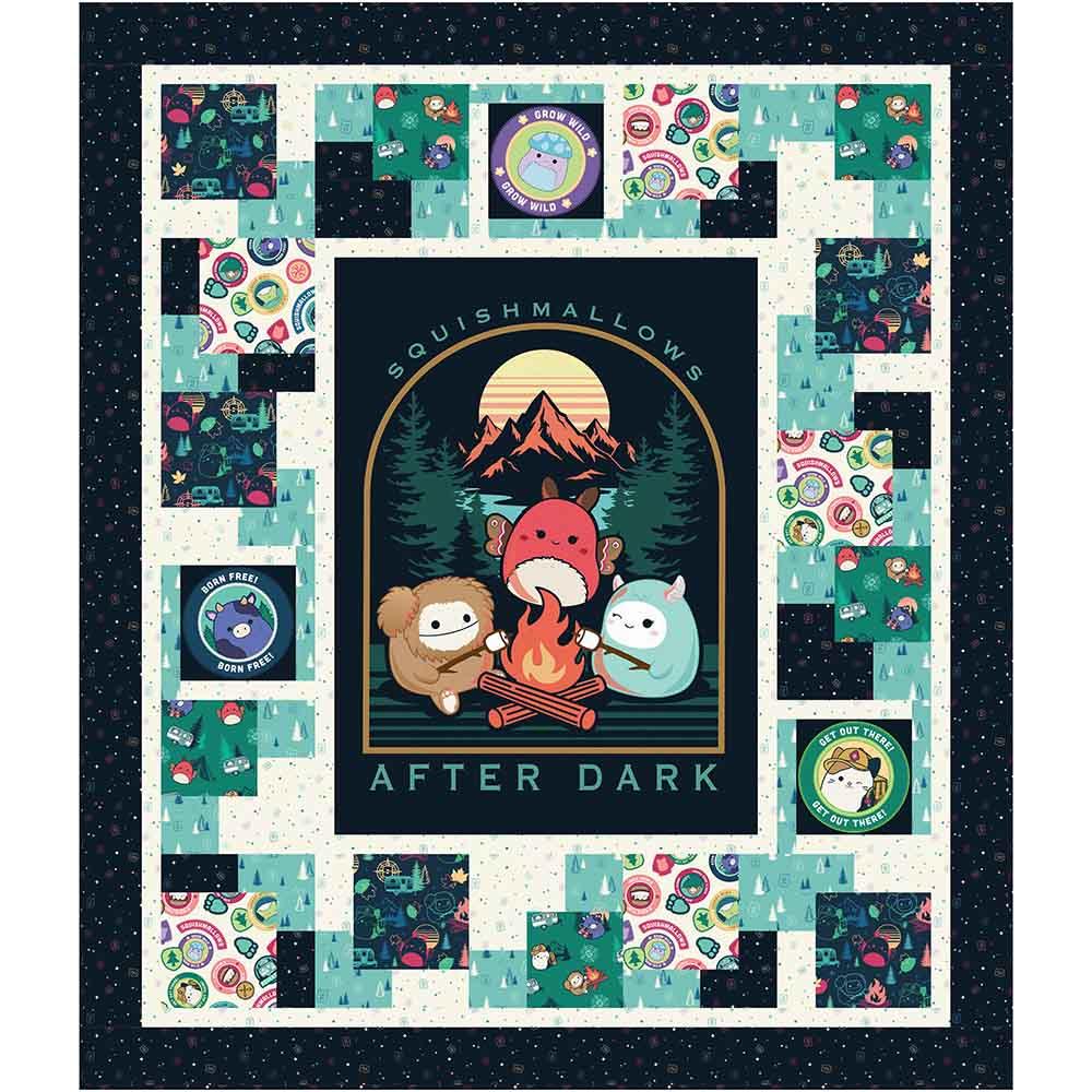 Image of Around The Campfire - Northcott Studio - Happy Campers - The Original Squishmallows - Northcott Fabrics - Quilt Kit