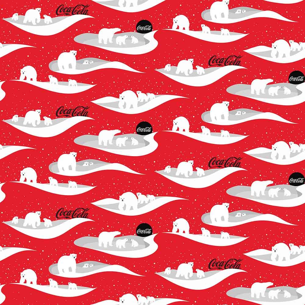 Image of Northcott Fabrics - Coca-Cola Polar Winter - Scenes - Red - Yardage