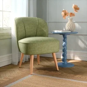 Elsie Faux Linen Cocktail Chair