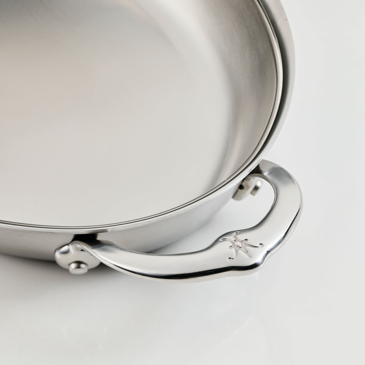 IMG: Closeup of Hestan Large Oval Roaster handle