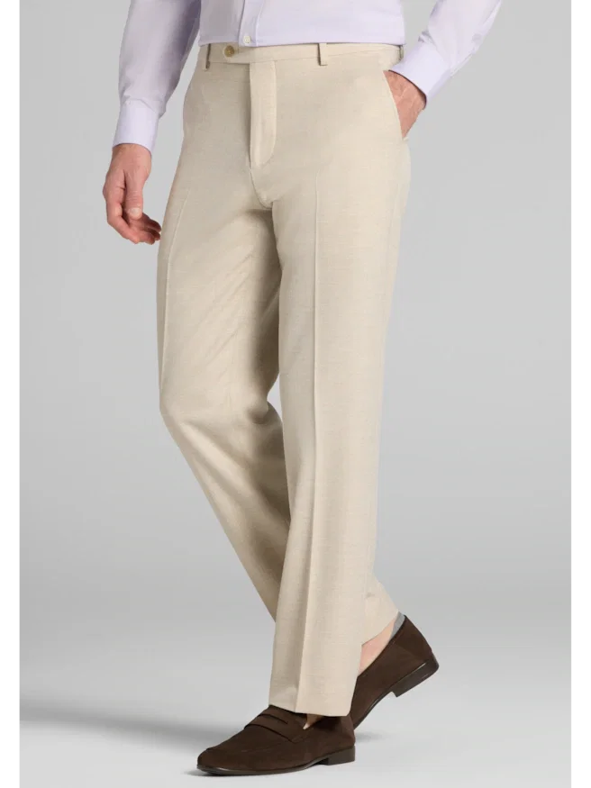 Jos. A. Bank Tailored Fit Solid Textured Comfort Stretch Dress Pants