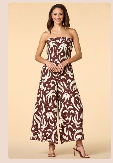Shop Where In The World Strapless Jumpsuit