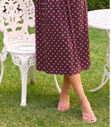 Polka Dot Print Pocket Dress