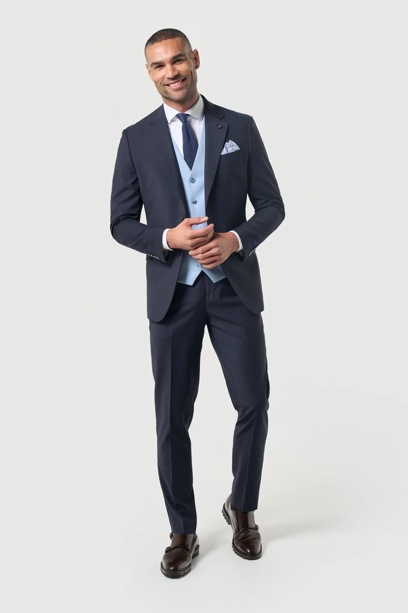 Image of Malibu Navy with Sky Waistcoat