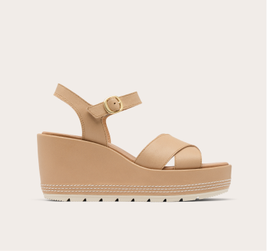 Sunpeak™ Wedge Ankle Strap -  Honest Beige & Chalk