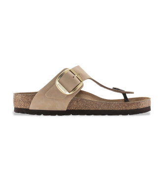 Sandalias de Piel Nobuck Gizeh Big Buckle (Ajuste Estrecho)  marrón