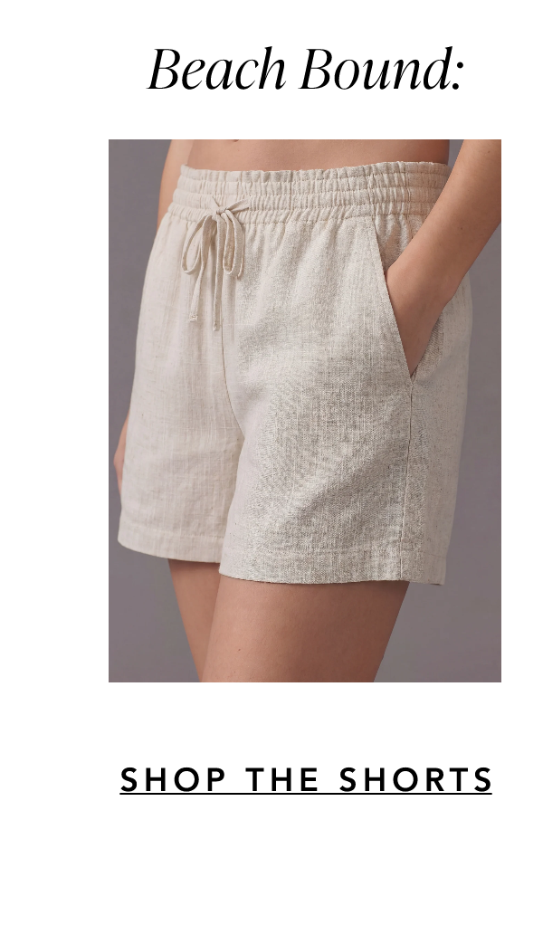 Tie Waist Linen Blend Shorts