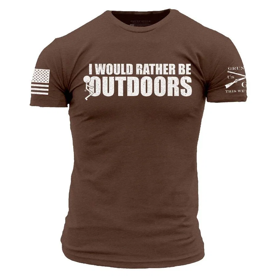 Image of I Would Rather T-Shirt - Heather Brown