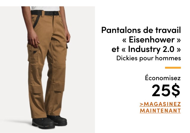 Pantalons de travail « Eisenhower » et « Industry 2.0 » Dickies pour hommes économisez 25$