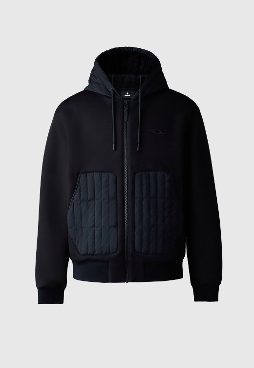 CRUZ Zip-up Hybrid vertical quilt hoodie