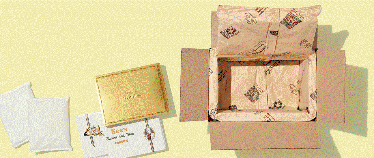 See’s packing materials animated