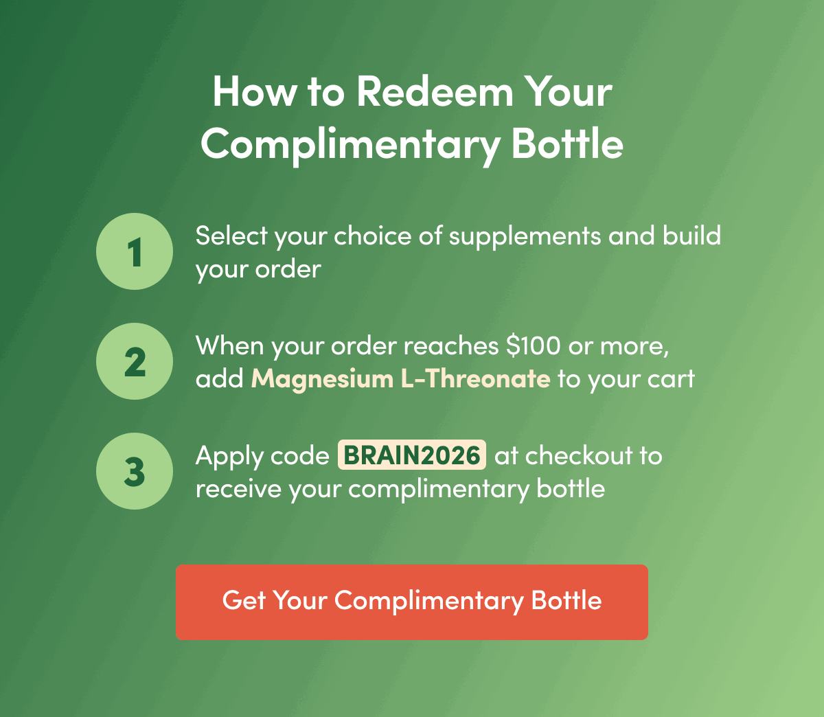 How to Redeem Your Complimentary Bottle